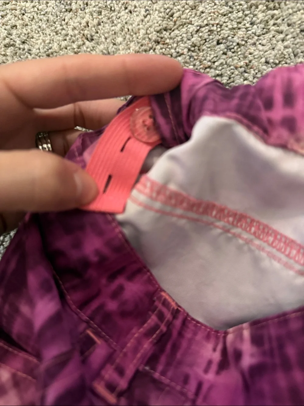 The North Face girls Purple Tie-Dye Board Swim Shorts Medium 10/12